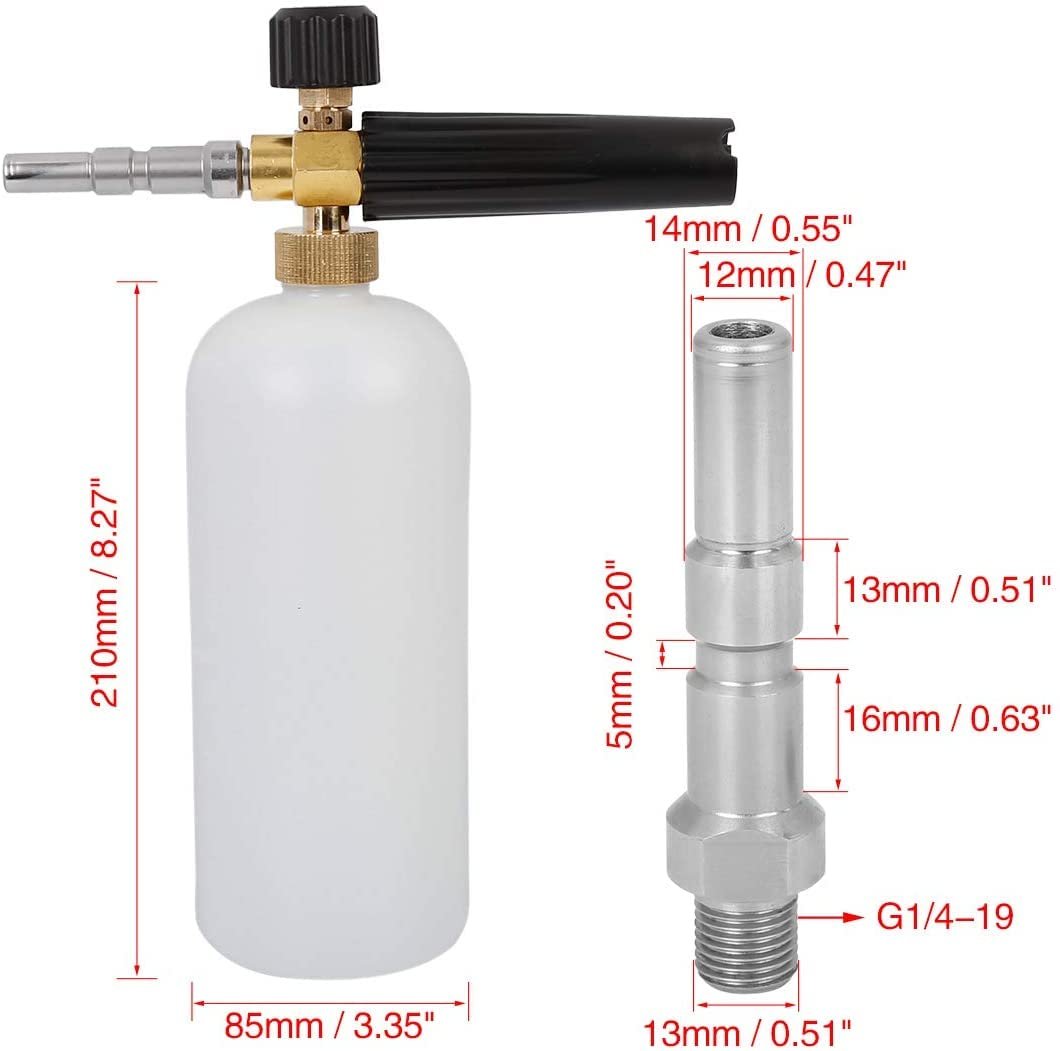Foam Cannon 1L — Brass, Nilfisk-type Fitment — GKF-FMC-0146