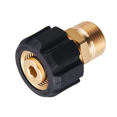 Connector M22/14 F → 3/8″ M — Brass + Rubber — GKF-SPR-0132