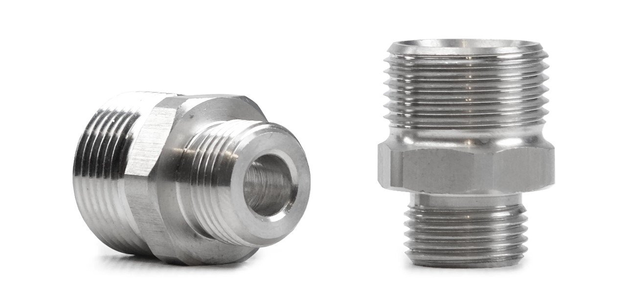 Connector M22/14 M → 3/8″ M — Stainless Steel 201 — GKF-SPR-0137