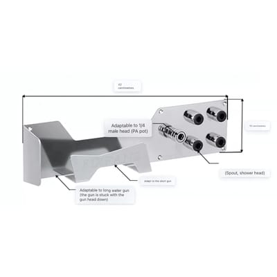 Holder for Pressure Gun & Nozzle 4.0 — Stainless Steel 201 — GKF-ACC-0156, view 2 of 2