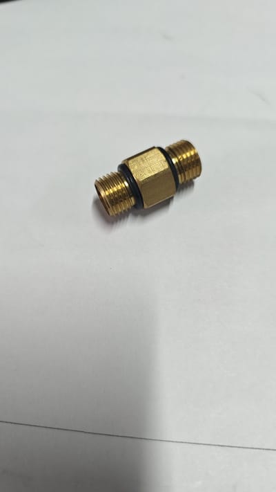 Connector 1/4″M–1/4″M — Brass or SS304 — GKF-SPR-0113, view 3 of 4