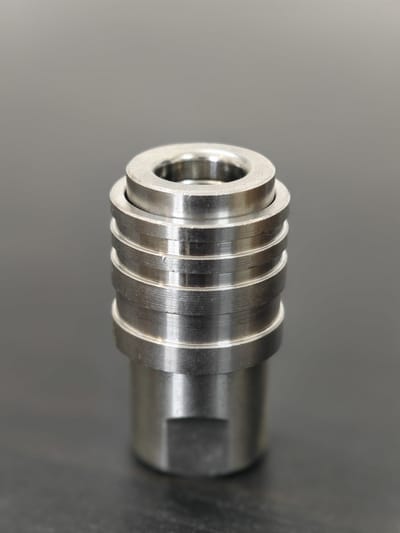 Connector 1/4″ F Coupler, Self-Locking — Stainless Steel 304 — GKF-SPR-0115, view 4 of 5
