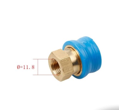 Connector 1/4″ F → 1/4″ Coupler — Brass + Rubber — GKF-SPR-0116, view 3 of 4