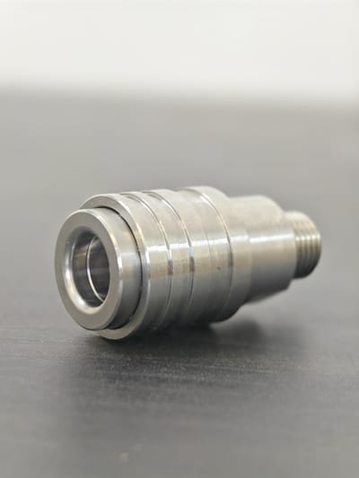 Connector 1/4″ M Coupler, Self-Locking — Stainless Steel 304 — GKF-SPR-0119, view 2 of 4