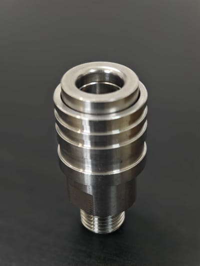 Connector 1/4″ M Coupler, Self-Locking — Stainless Steel 304 — GKF-SPR-0119, view 3 of 4