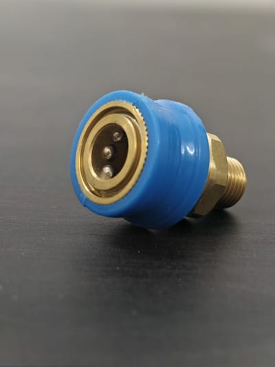Connector 1/4″ M → 1/4″ Coupler — Brass + Rubber — GKF-SPR-0120, view 3 of 5