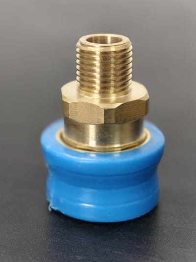 Connector 1/4″ M → 1/4″ Coupler — Brass + Rubber — GKF-SPR-0120, view 4 of 5