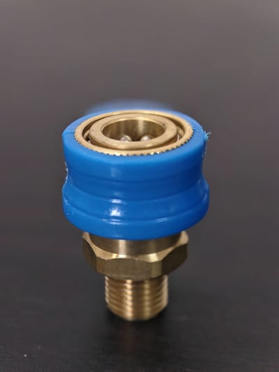 Connector 1/4″ M → 1/4″ Coupler — Brass + Rubber — GKF-SPR-0120, view 5 of 5