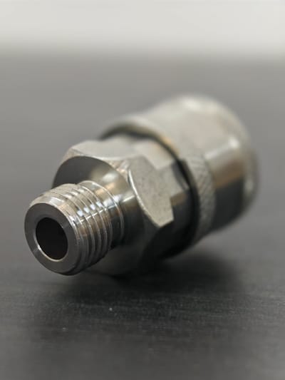 Connector 1/4″ M → 1/4″ Coupler — Stainless Steel 201 — GKF-SPR-0121, view 2 of 4