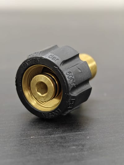 Connector M22/14 F → 3/8″ F — Brass + Rubber — GKF-SPR-0131, view 2 of 3