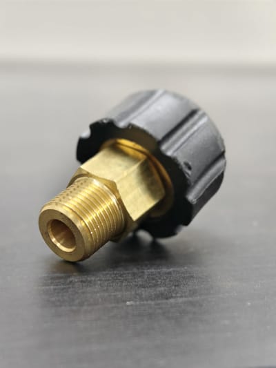 Connector M22/14 F → 3/8″ F — Brass + Rubber — GKF-SPR-0131, view 3 of 3