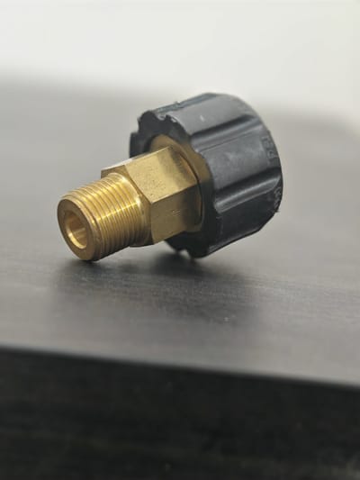 Connector M22/14 F → 3/8″ M — Brass + Rubber — GKF-SPR-0132, view 3 of 5