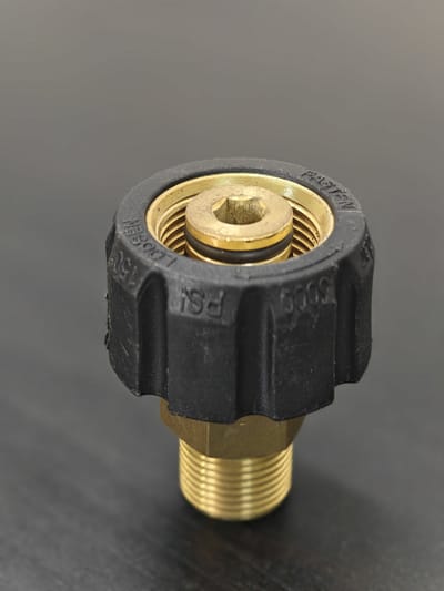 Connector M22/14 F → 3/8″ M — Brass + Rubber — GKF-SPR-0132, view 4 of 5