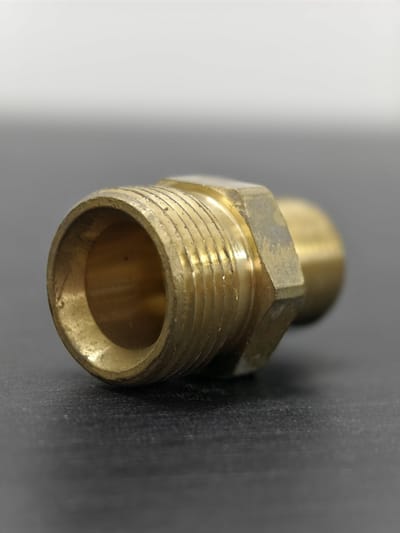Connector M22/14 M → 1/4″ M — Brass — GKF-SPR-0133, view 2 of 2