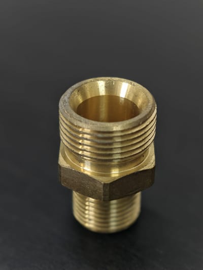Connector M22/14 M → 3/8″ M — Brass — GKF-SPR-0136, view 3 of 4